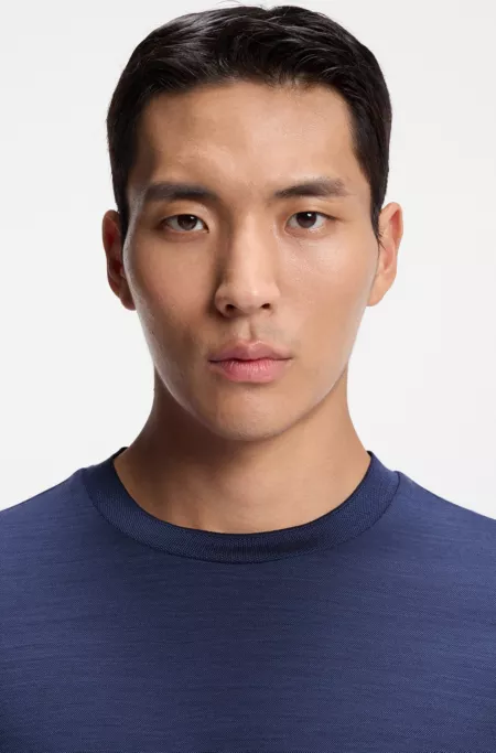 Silk-wool T-shirt in a regular fit