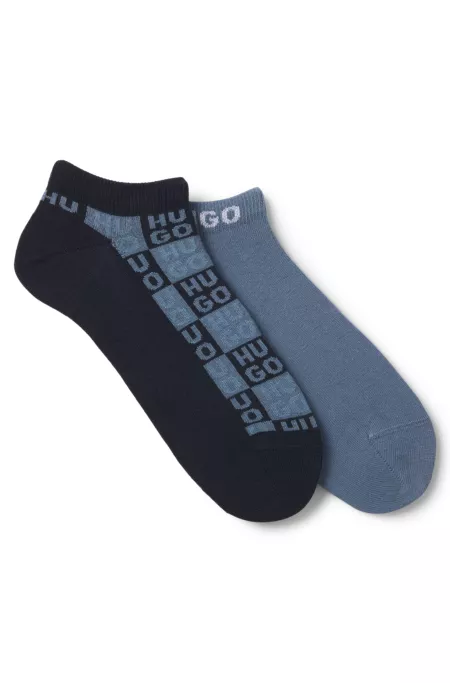 Two-pack of logo socks in an ankle length