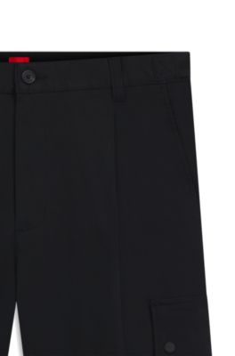 Pantalones estilo cargo relaxed fit, Negro