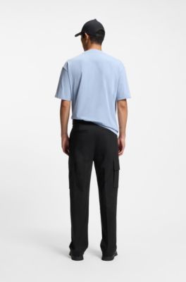 Pantalones estilo cargo relaxed fit, Negro