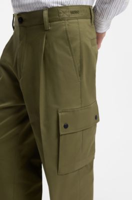 Pantalon Relaxed style cargo, Chaux