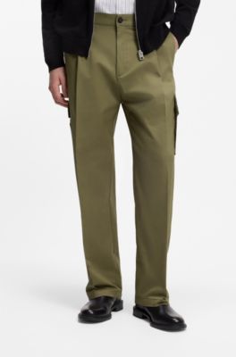 Pantalon Relaxed style cargo, Chaux