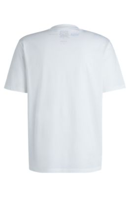 Camiseta HUGO&nbsp;x&nbsp;VCARB para aficionados con ilustraci&oacute;n de Miami, Blanco