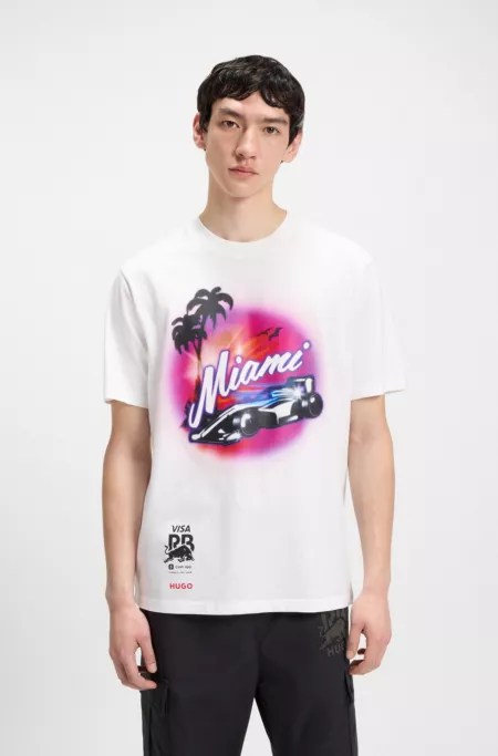 HUGO x VCARB fanwear T-shirt with Miami artwork