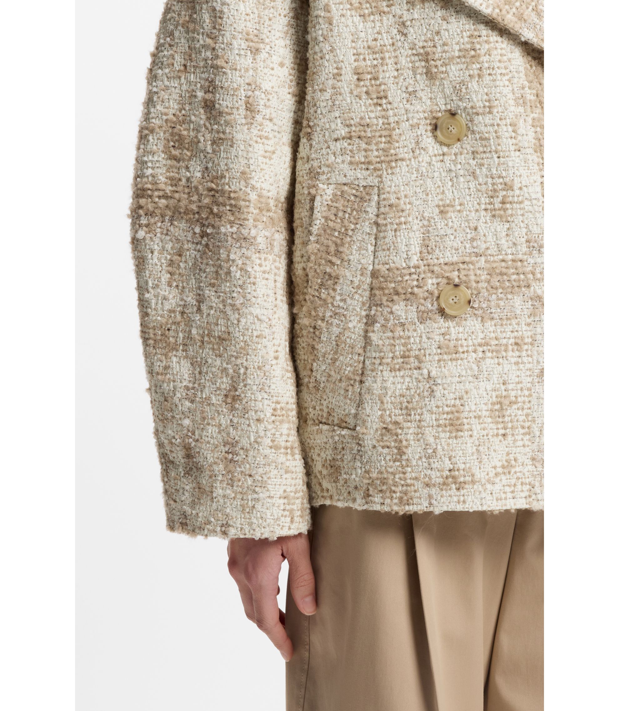 ジャケット・アウター DOUBLE FACE CHECK DOUBLE BREASTED COAT Auralee Double Face Check Coat - Charcoal | Garmentory