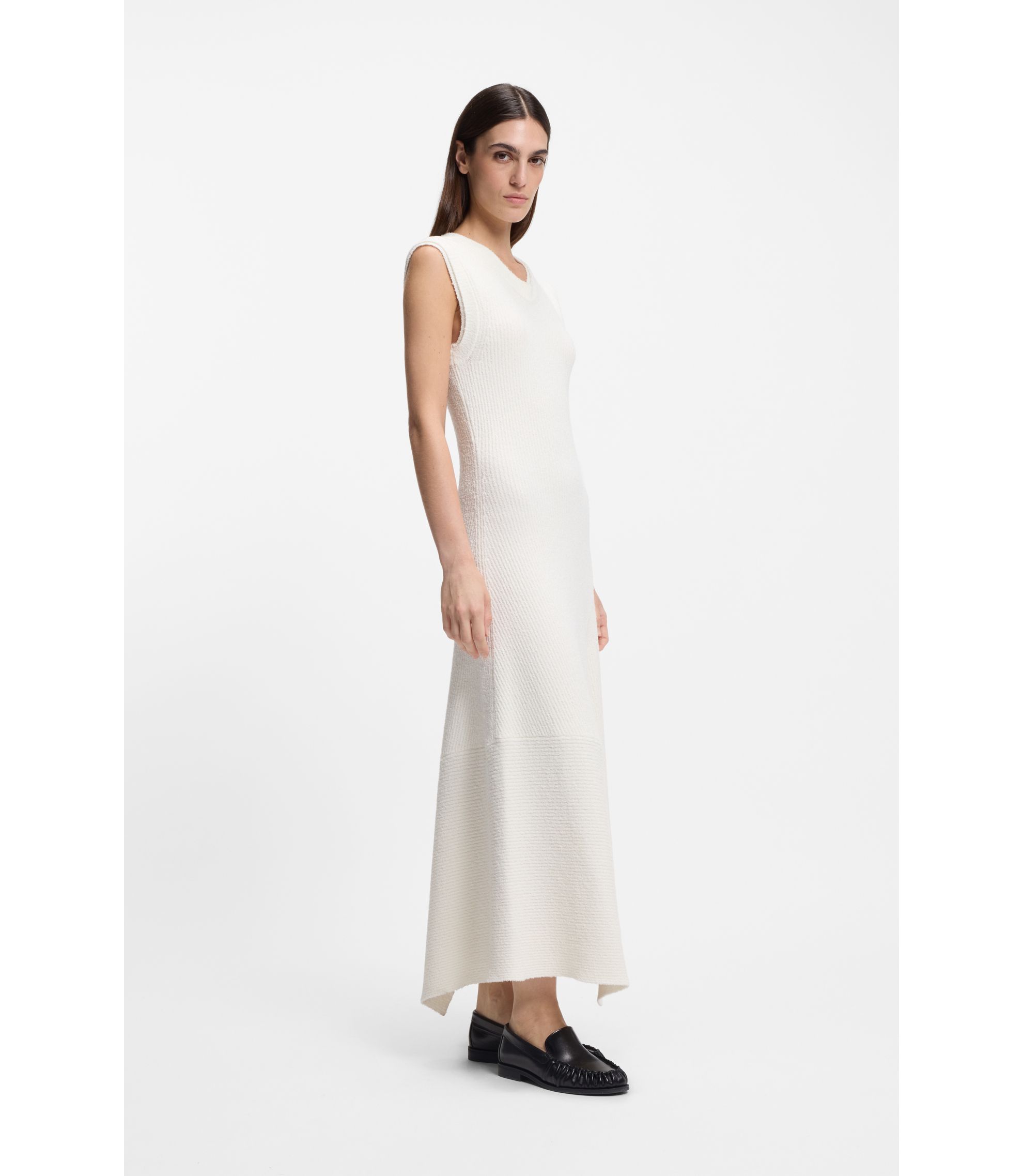 hugo boss knitted dress Boss Women's Knitted Relaxed Fit Dress with Anti Bacterial finish - Black