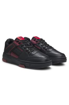 Deportivas HUGO&nbsp;x&nbsp;RB con logo con dibujo de toro y perforaciones, Negro