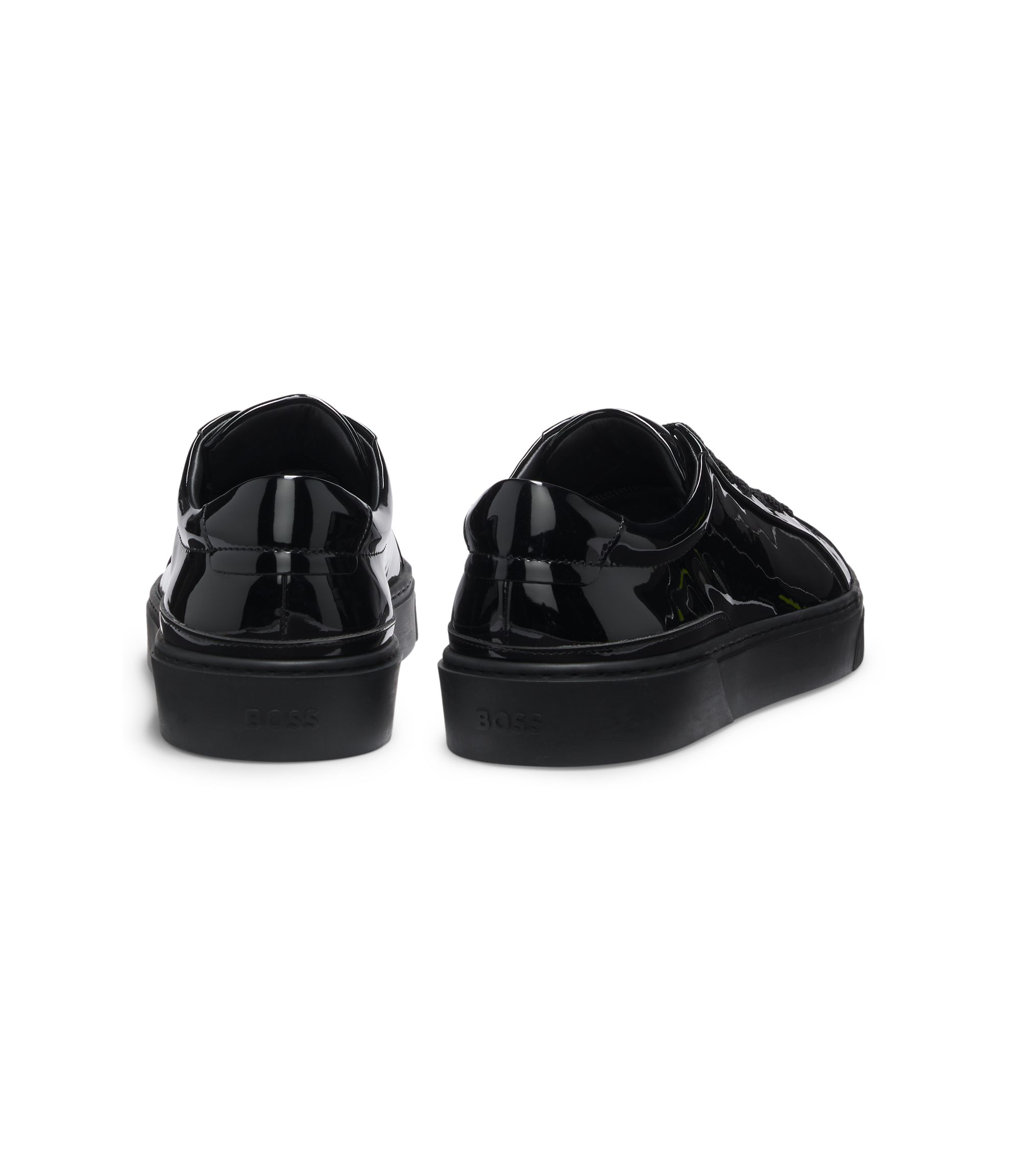 BOSS - Gary trainers with patent effect - Black