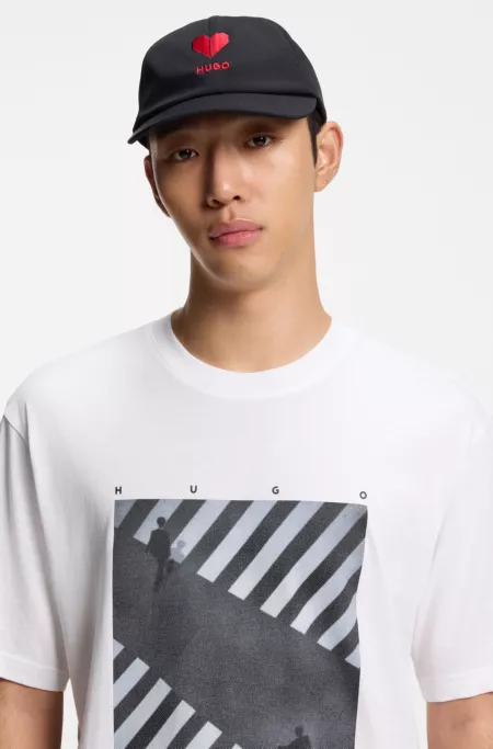 Printed-artwork T-shirt in cotton jersey