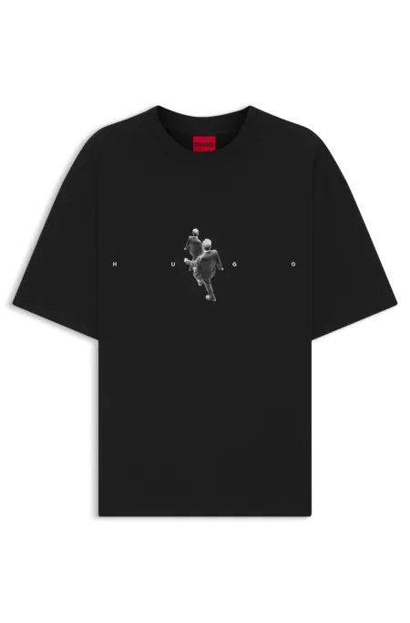 Graphic-artwork T-shirt in cotton jersey