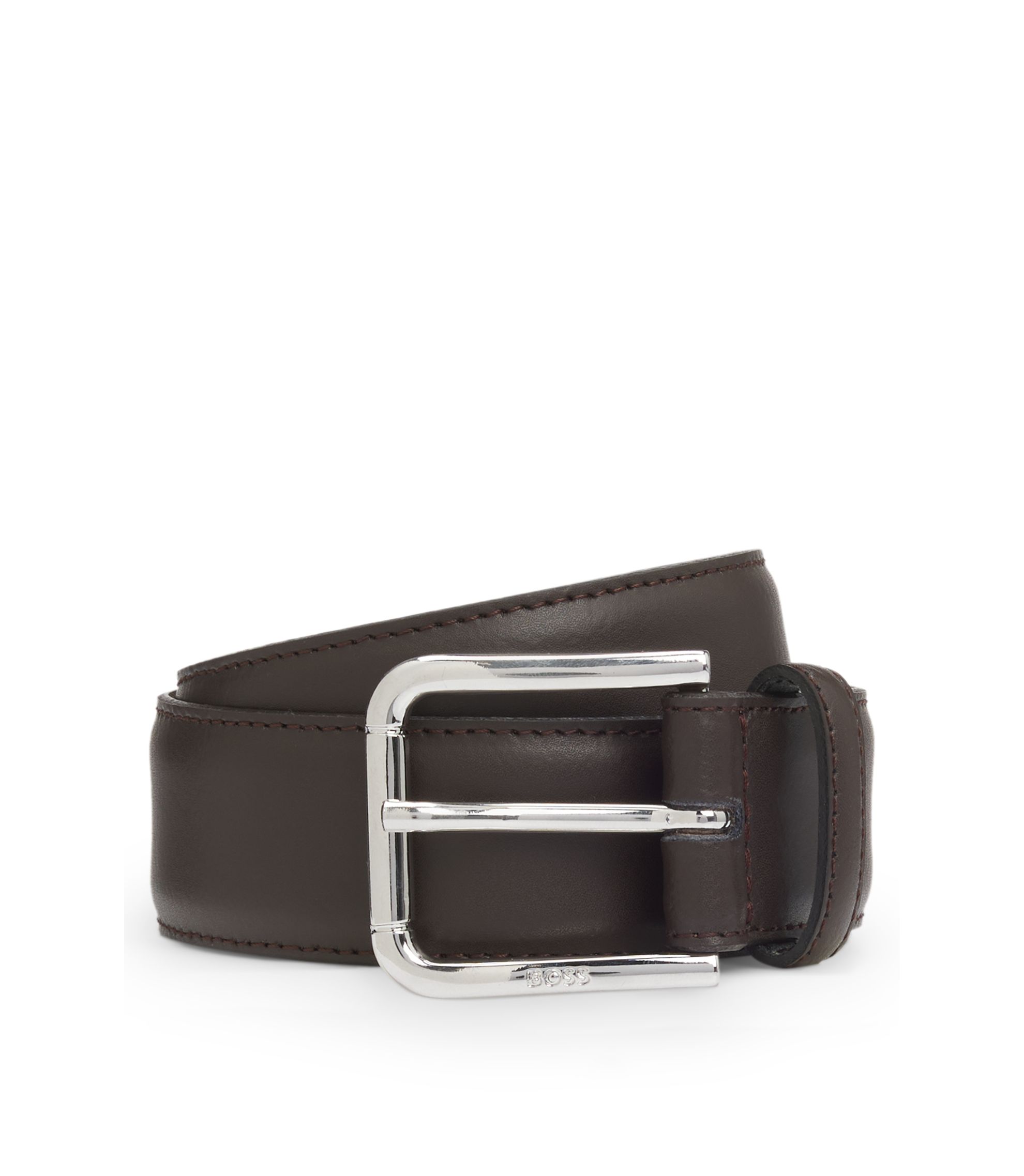 Stylish Black/Brown Logo Belt 6512L - 1.5 main image 4
