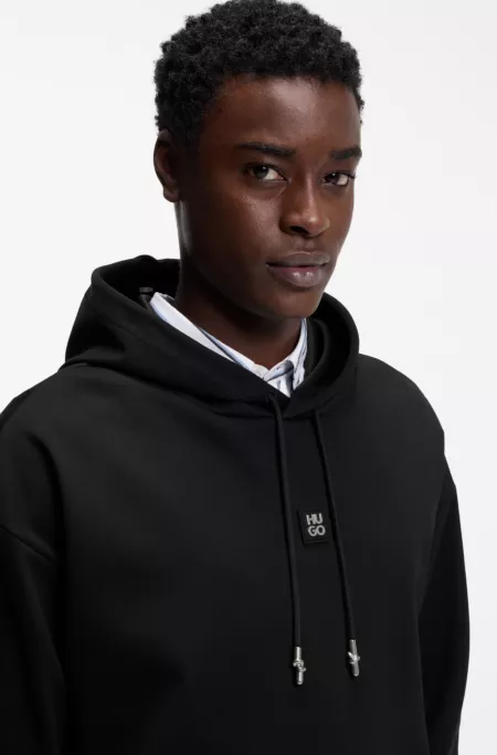 Stacked-logo hoodie in a relaxed fit