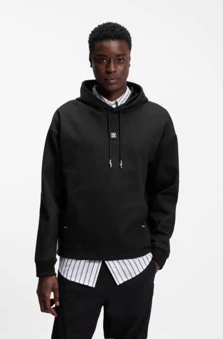 Stacked-logo hoodie in a relaxed fit