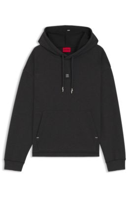 Prenda con capucha relaxed fit con logo apilado, Gris