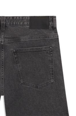 Delaware grey slim-fit jeans in stretch denim, Dark Grey