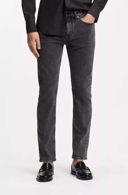 Delaware grey slim-fit jeans in stretch denim