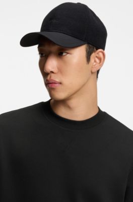 Overlock-stitch T-shirt in a relaxed fit, Black