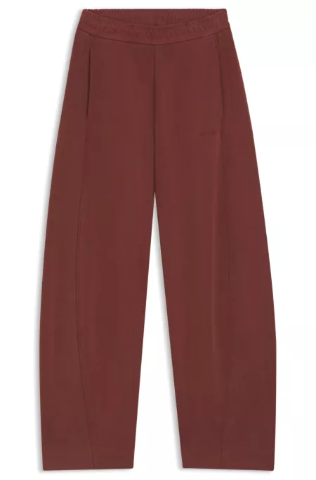 Logo-embroidery tracksuit bottoms with balloon fit