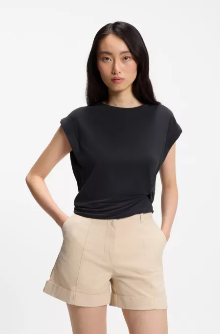 Jersey T-shirt with side twist detail