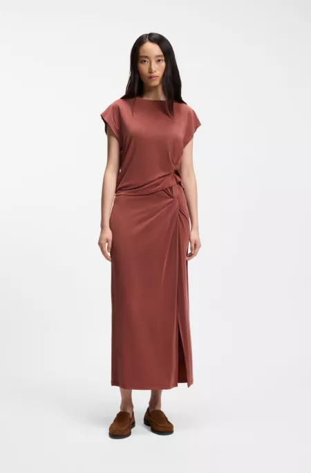 Jersey T-shirt with side twist detail