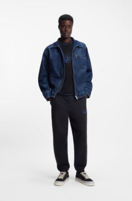 Logo-artwork T-shirt in cotton jersey, Black