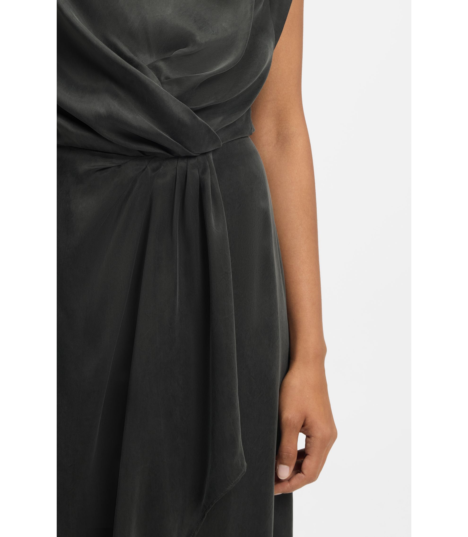 hugo boss grey dress Boss Hugo Boss Gray Size 0 Dress  Swap Boutique
