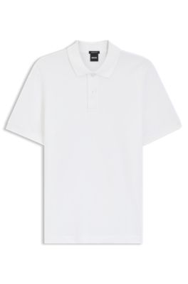 Pallas polo shirt in cotton piqu&eacute; with embroidered logo, White