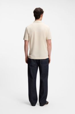 Pallas polo shirt in cotton piqu&eacute; with embroidered logo, White
