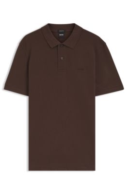 Pallas cotton polo shirt, Dark Brown