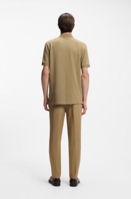 Polo Pallas de piqu&eacute; de algod&oacute;n con logo bordado, Caqui