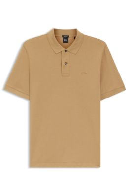 Polo Pallas de piqu&eacute; de algod&oacute;n con logo bordado, Beige