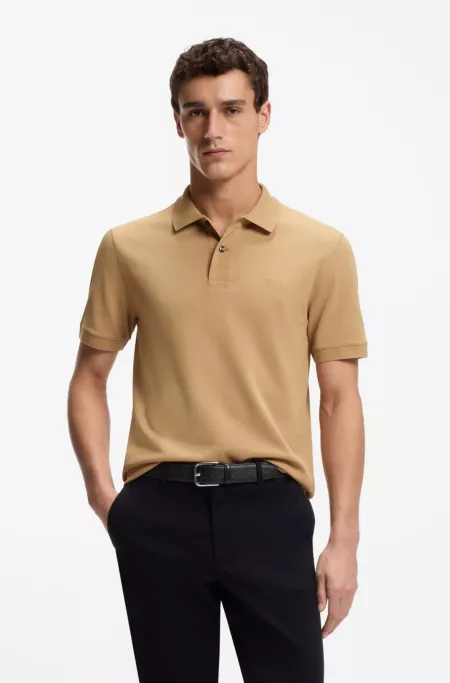 Pallas polo shirt in cotton piqué with embroidered logo