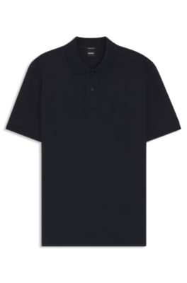 Pallas polo de piqu&eacute; de algod&oacute;n con logo bordado, Azul oscuro