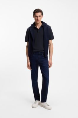 Polo Pallas de piqu&eacute; de algod&oacute;n con logo bordado, Azul oscuro