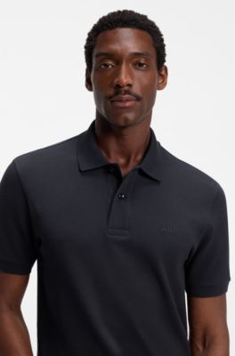 Pallas polo de piqu&eacute; de algod&oacute;n con logo bordado, Azul oscuro