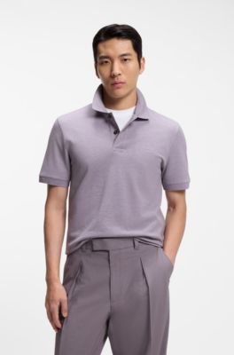 Polo Pallas de piqu&eacute; de algod&oacute;n con logo bordado, Luz p&uacute;rpura