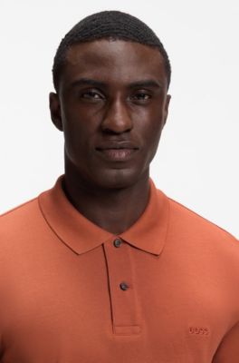Pallas polo shirt in cotton piqu&eacute; with embroidered logo, Dark Red