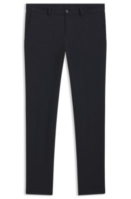 Pantalones slim fit de tejido el&aacute;stico t&eacute;cnico, Azul oscuro