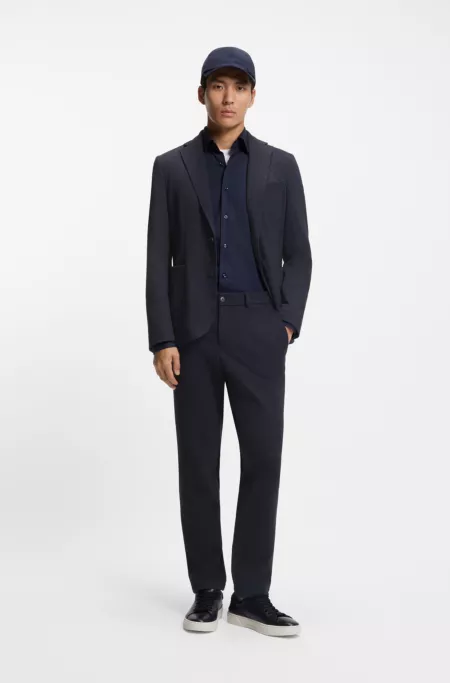 Slim-fit trousers in performance-stretch fabric