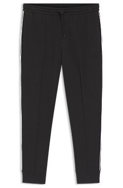 Piping-detail tracksuit bottoms in a cotton blend