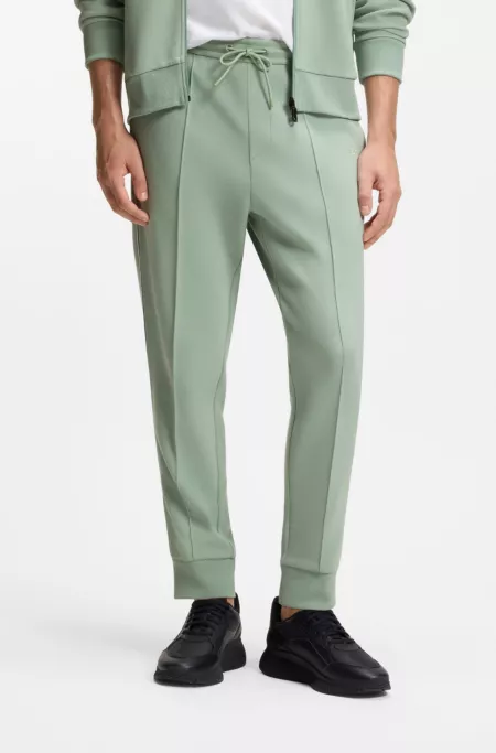 Piping-detail tracksuit bottoms in a cotton blend