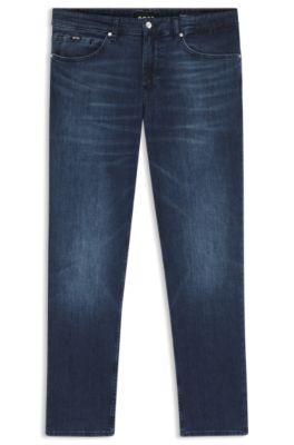 Jean Regular Maine en denim stretch tr&egrave;s doux, Bleu fonc&eacute;