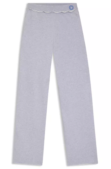 Logo-waistband tracksuit bottoms in cotton terry
