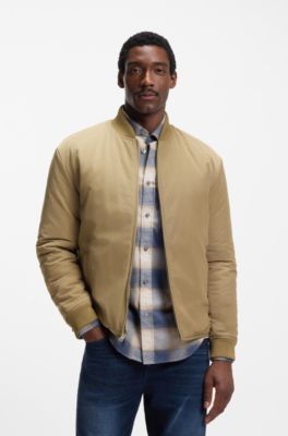 Chaqueta reversible repelente al agua con guateado, Caqui