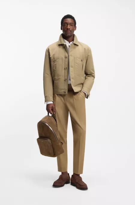 Water-repellent jacket in peached fabric