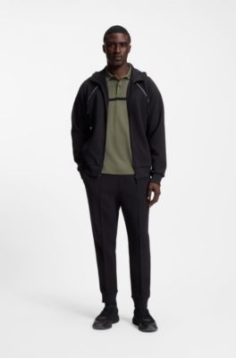 Paddy polo shirt with engineered stripe, Khaki