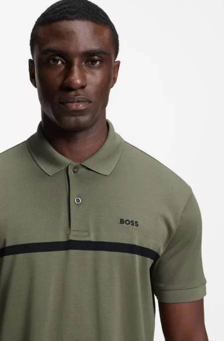 Paddy polo shirt with engineered stripe
