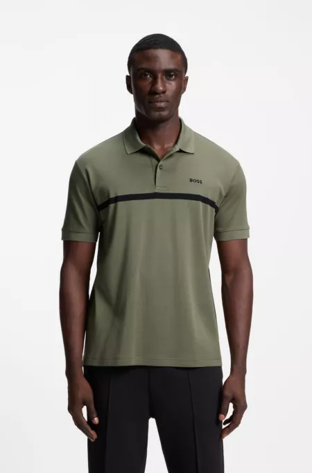 Paddy polo shirt with engineered stripe