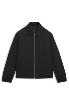 Veste d&eacute;perlante &agrave; micro monogrammes, Noir
