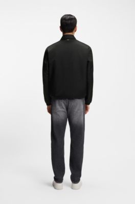 Veste d&eacute;perlante &agrave; micro monogrammes, Noir